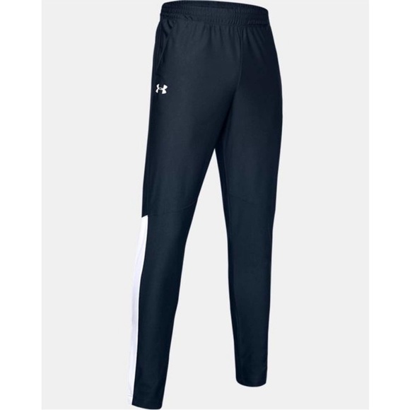Under Armour Rival Knit Training Pants Warm-Up Tapered Zipper Ankle - Blue - XS - Picture 6 of 7